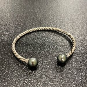 Real David Yurman Bracelet, Pearl and Diamond End